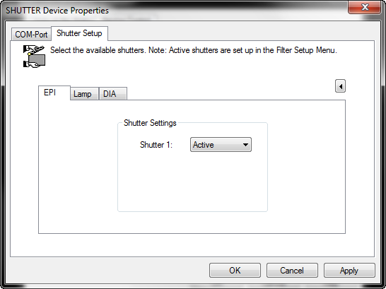 Microscope Shutter Setup